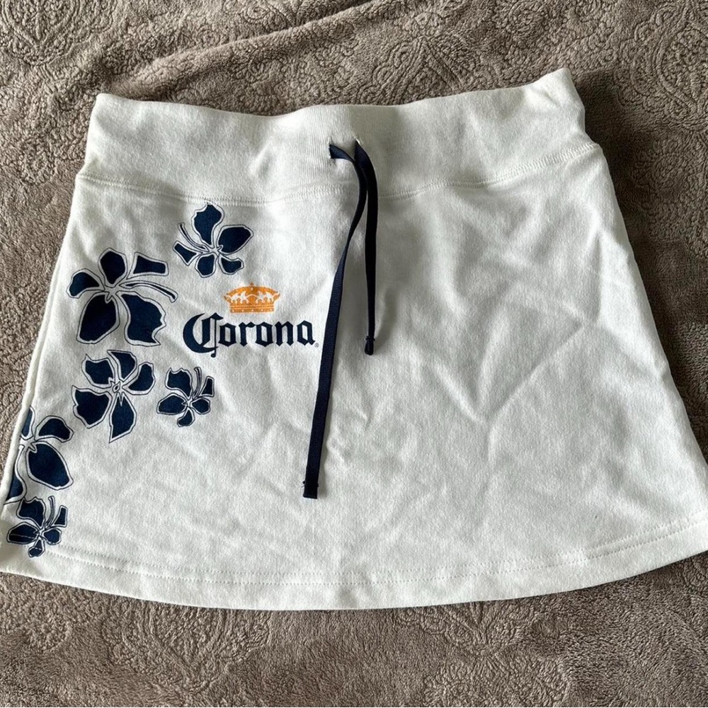 Corona White Skirt with Blue and Gold Accents